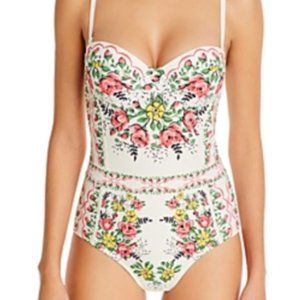 Tory Burch Lipsi Printed One-Piece Swimsuit - Garden Veil Size Large